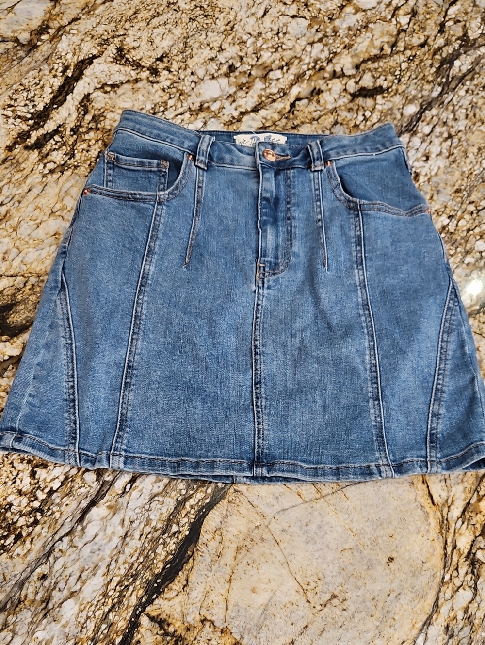 We The Free Blue Denim Mini Skirt. Size 26